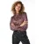 EsQualo Blouse Gathered Collar Rewilding Print Print