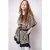 PINKO Calahorra Poncho Recycled Stuo Navy Blue/ecru