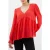 French Connection Crepe Light V Neck Top Bittersweet