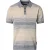 beige gestreepte polo met korte mouw Casa Moda 3-knoops