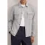 Reiss Ls Jersey Check Twin Pocket Overshirt Soft Grey