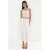 Mango satijnen broderie midi rok – ecru