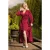 Topvintage exclusive ~ Carina polkadot maxi wikkeljurk in rood en wit