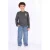 B.Nosy rechtvallende longsleeve met backprint – grijsgroen