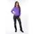 EsQualo Sweater Basic Button Slve Cuff Deep Lavender