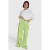 Alix the Label satijnen wide leg regular waist pantalon limegroen