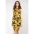 Mouwloze Print Jurk in Zwart
