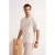 TRENDYOL MAN Heren Ecru Landschapsprint Kort Oversized T-shirts