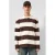 QS relaxed fit gestreepte polo – donkerbruin