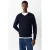 MANGO TEEN katoenen oversized gebreide trui – donkerblauw