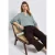 Street One Dames Blouse met gespleten hals en tape in Blauw