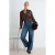TRENDYOLMİLLA Dames Donkerblauw Effen Barrel Hoge taille Jeans