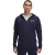 Under Armour Heren-hoodie met fleece-versterkte mouwen en doorlopende ritssluiting (Middernacht marine/wit)