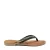 Lazamani leren teenslippers zwart