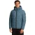 Reset gewatteerde winterjas blauw afneembare capuchon