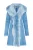 Dames blauwe Toscaanse schapenvacht suède leren trenchcoat met capuchon – Aura
