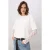 TRENDYOLMİLLA Dames Ecru Effen Lang Oversized T-shirts