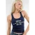 Geribbelde Bedrukte Mouwloze U-Hals Tanktop