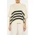 10DAYS Sleeveless Sweater Knit Stripes Light Safari
