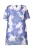 Ulla Popken Tuniek  saffier / lichtgrijs / wit