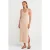Geribde Halter Midi-jurk met Split