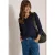Effen shirt met 3/4-mouwen en V-hals