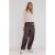 Tramontana imitatieleren straight leg broek – bruin