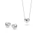 Orphelia Dames 925 Sterling Zilveren Set: Ketting-Hanger + Oorbellen – Zilver SET-5019