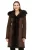 Dames bruine Toscaanse trenchcoat met capuchon van echt schapenleer – Verona