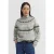 Bugatti Damen Trui met col en alpaca-Noors patroon