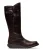 Fly London Dames Bruine MOL 2 Leren Wedge Heel Kniehoge Rits Laarzen