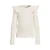 Coolcat geribde longsleeve met rushes Megan crème