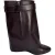 Givenchy Shark Lock Wedge Mid-Calf Boots in bordeauxrood leer