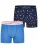 Happy Shorts Boxershorts ‘ Jersey ‘  blauw / donkerblauw
