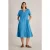 White Stuff Iris Cotton Jacquard Dress Chambray Blue