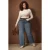 Trendyol Curve Dames Beige Effen Lang Getailleerd Grote maten Blouses
