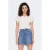 ONLY top ONLIRIS met ruches met broderie wit