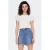 ONLY top ONLIRIS met ruches met broderie wit