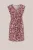 WE Fashion – Dames jersey jurk met print – Curve – Regular fit – Donkerrood – Viscose – Plus Size