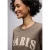 Street One Dames Sweatshirt met tekst in Bruin