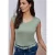 Street One Dames Shirt zonder mouwen met diamanten halslijn in Groen