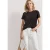 Street One Dames Een basic Shirt met gebreide look en ronde hals in Bruin
