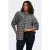ONLY CARMAKOMA Plus Size geruite top – zwart