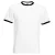 Fruit Of The Loom Heren Ringer T-shirt met korte mouwen (Wit/Zwart)