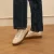 Manfield leren sneakers beige