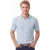 V hals poloshirt Gentiluomo lichtblauw gestreept