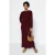 Trendyol Modest Dames Bordeaux Effen Maxi Lang Casual A-lijn Modest Jurken