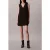 Calvin Klein Scuba V Neck Mini Dress Black