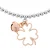 Orphelia Dames 925 Sterling Zilveren Armband – Zilver/Roze ZA-7110