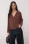 TRENDYOLMİLLA Dames Bruin Effen Lang Regular fit Blouses